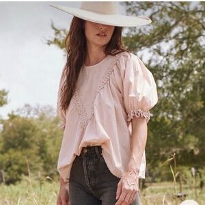 THE GREAT. Cream Women's Blouse